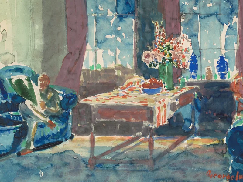 1867-George Benjamin Luks - Interno del mio appartamento a New York, 1927